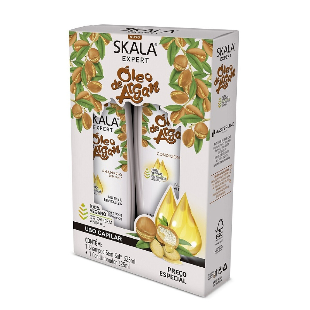 Shampoo + Acondicionador SKALA KIT Pack X2 325Ml - Aceite de Argan 