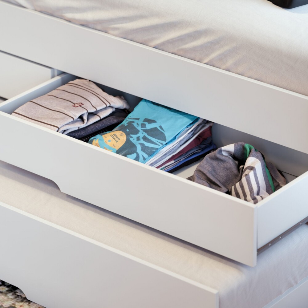 Cama Marinera 1 plaza con cajones - Moderna Blanco