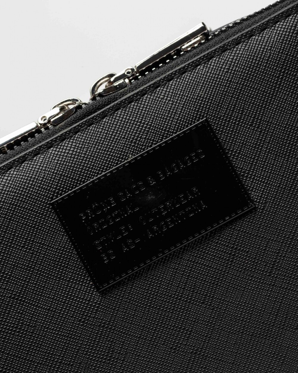 Mini bag New Penny en efecto cuero Negro