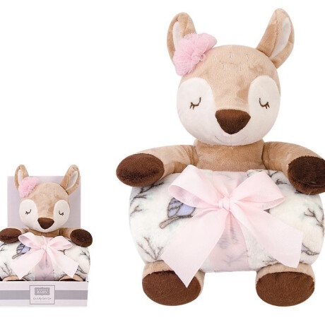 Set Hudson Baby Manta con Peluche CIERVO