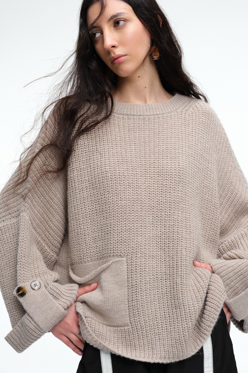 SWEATER BOLSILLO Camel