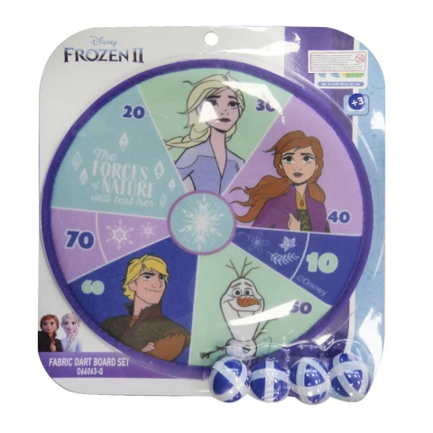 Juego Tiro Blanco Frozen Tablero Tela/ 4 Pelotas Adhesiva U