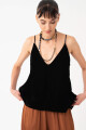 TOP BRETEL FINO EN VELVET Negro