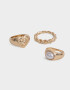 Sets Anillos Con corazón Set De Anillos Con Corazón - Dorado