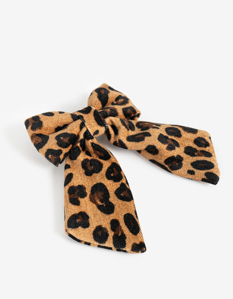 Hebillas Francesas Estampados Hebilla Francesa Con Moño Textil Estampad - Estampado Animal Print