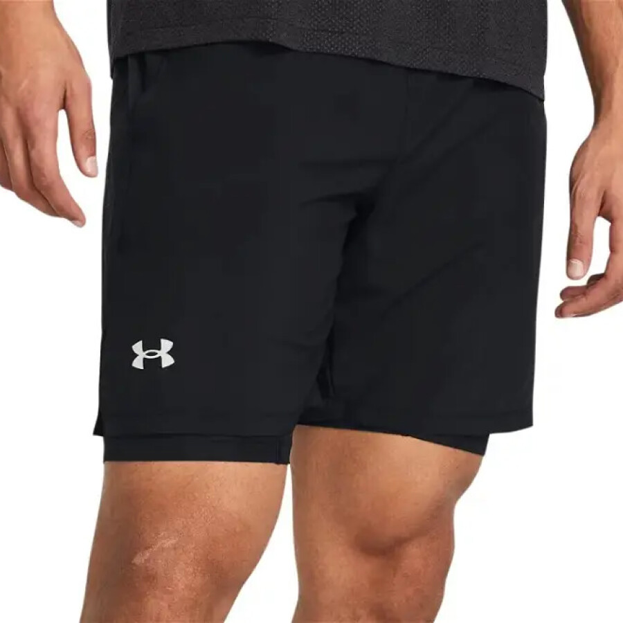 Short de Hombre Under Armour Launch 7 - 2 en 1 Negro