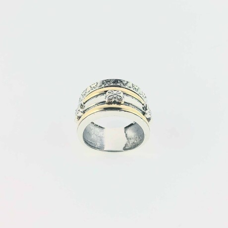 Anillo de plata 925 y double en oro 18 ktes. Anillo de plata 925 y double en oro 18 ktes.