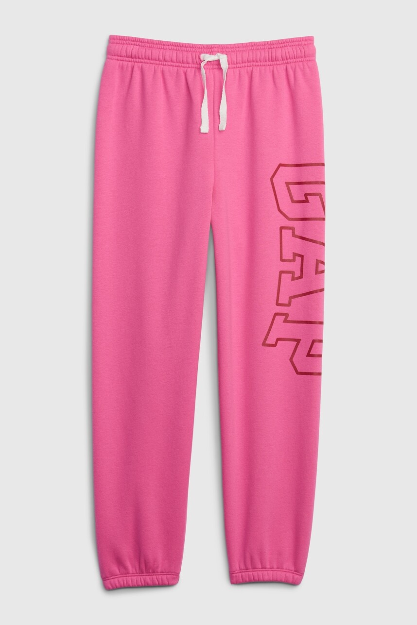 Pantalon Deportivo Con Felpa Logo Gap Niña Devi Pink