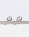 Aros Clips Perla Aros Clip Con Perla - Plateado Rodio