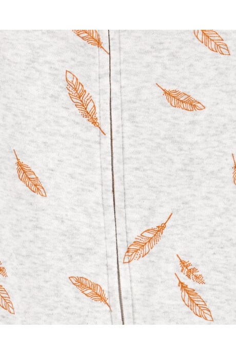 Pijama una pieza de algodón, con pie y gorro, diseño plumas Pijama una pieza de algodón, con pie y gorro, diseño plumas