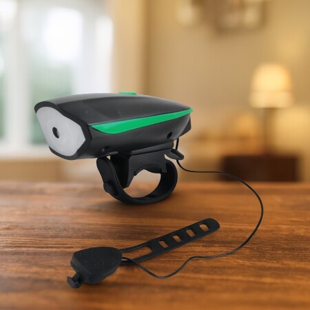 LINTERNA LUZ FRONTAL Y BOCINA PARA BICI RECARGABLE LINTERNA LUZ FRONTAL Y BOCINA PARA BICI RECARGABLE