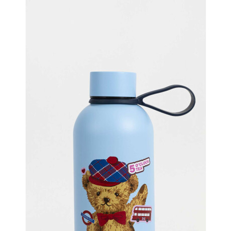 Botella Metálica Estampada Azul Celeste