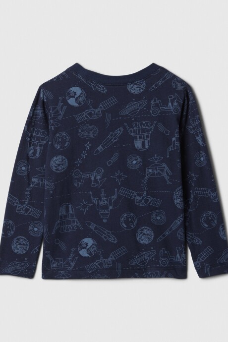 Remera Grafico Manga Larga Toddler Niño Tapestry Navy