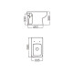 INODORO SIN MOCHILA TRENTO BLANCO BRILLO LOZA SANITARIA BAÑO 000