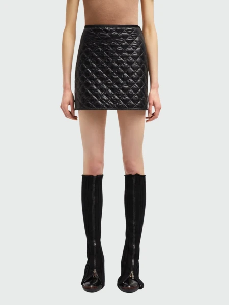 Moncler- Falda corta acolchada Negro