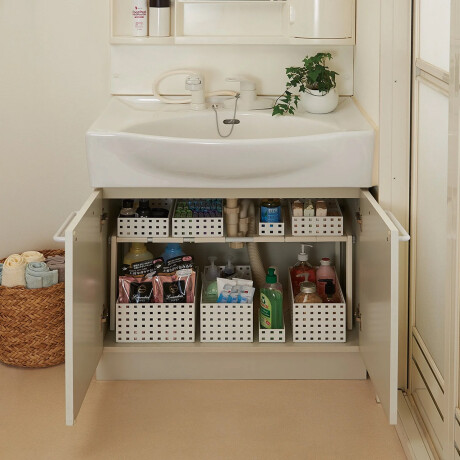 Contenedor organizador plastico 14x10x6cm Blanco