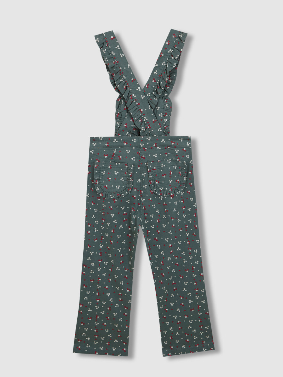 Pantalon Con Tirantes Verde