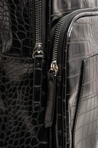 Mochila Midi Croco Negro