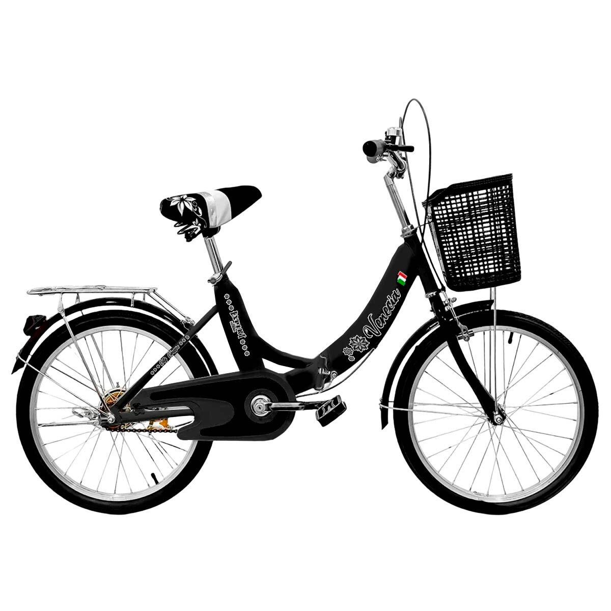 Bicicleta Plegable Paseo Rod 20 Dama Niña Accesorios - Negro 