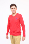 Remera Lisa Manga Larga Rojo
