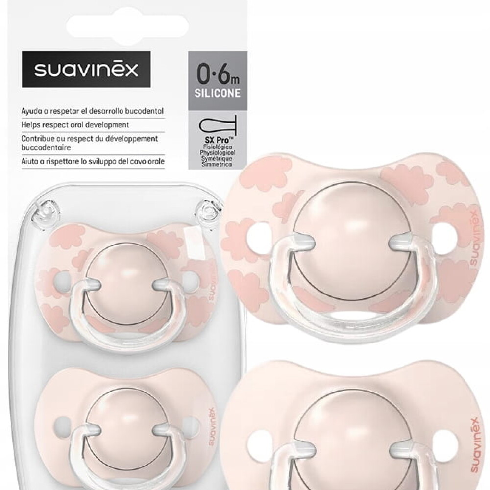 Set x2 chupete fisiologico Suavinex 0 a 6 M Dreams Rosa