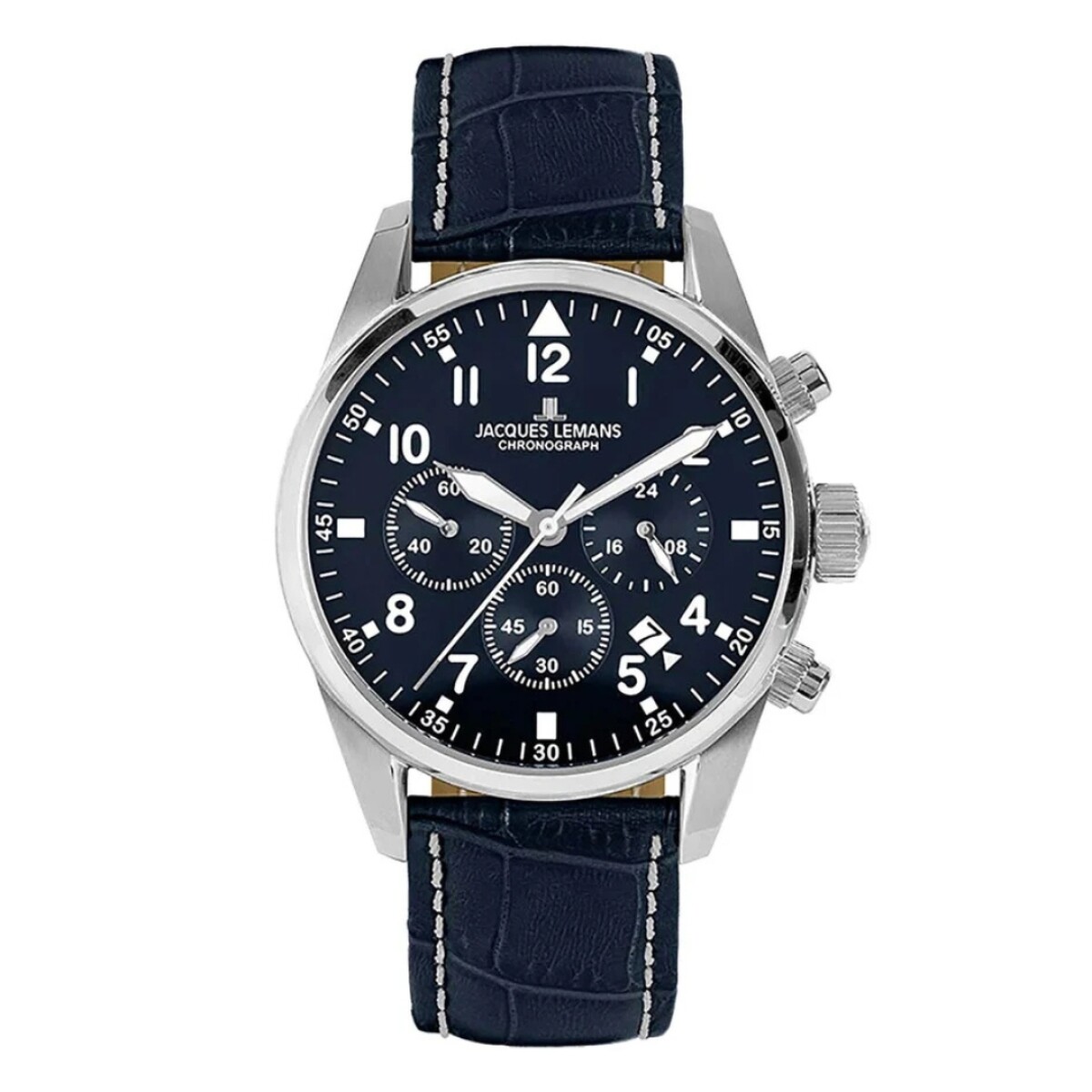 Reloj Jacques Lemans 42-2b Para Hombre Con Correa De Cuero 