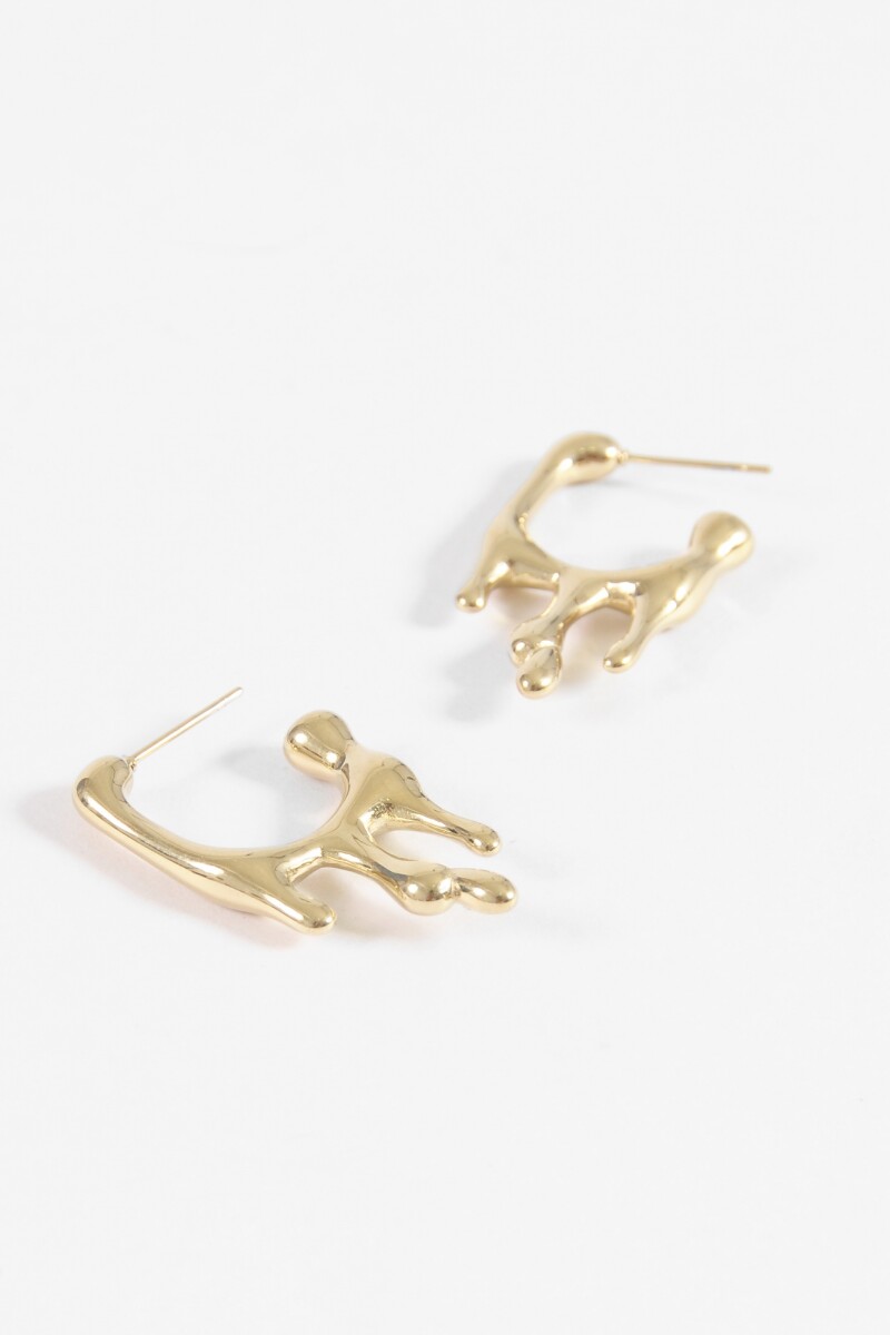 Aros acero melted dorado