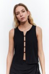 Top con piedras negro