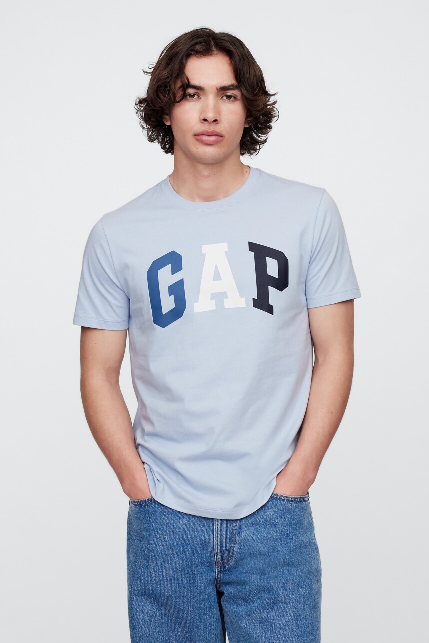 Remera Logo Gap Hombre Ice Blue 740