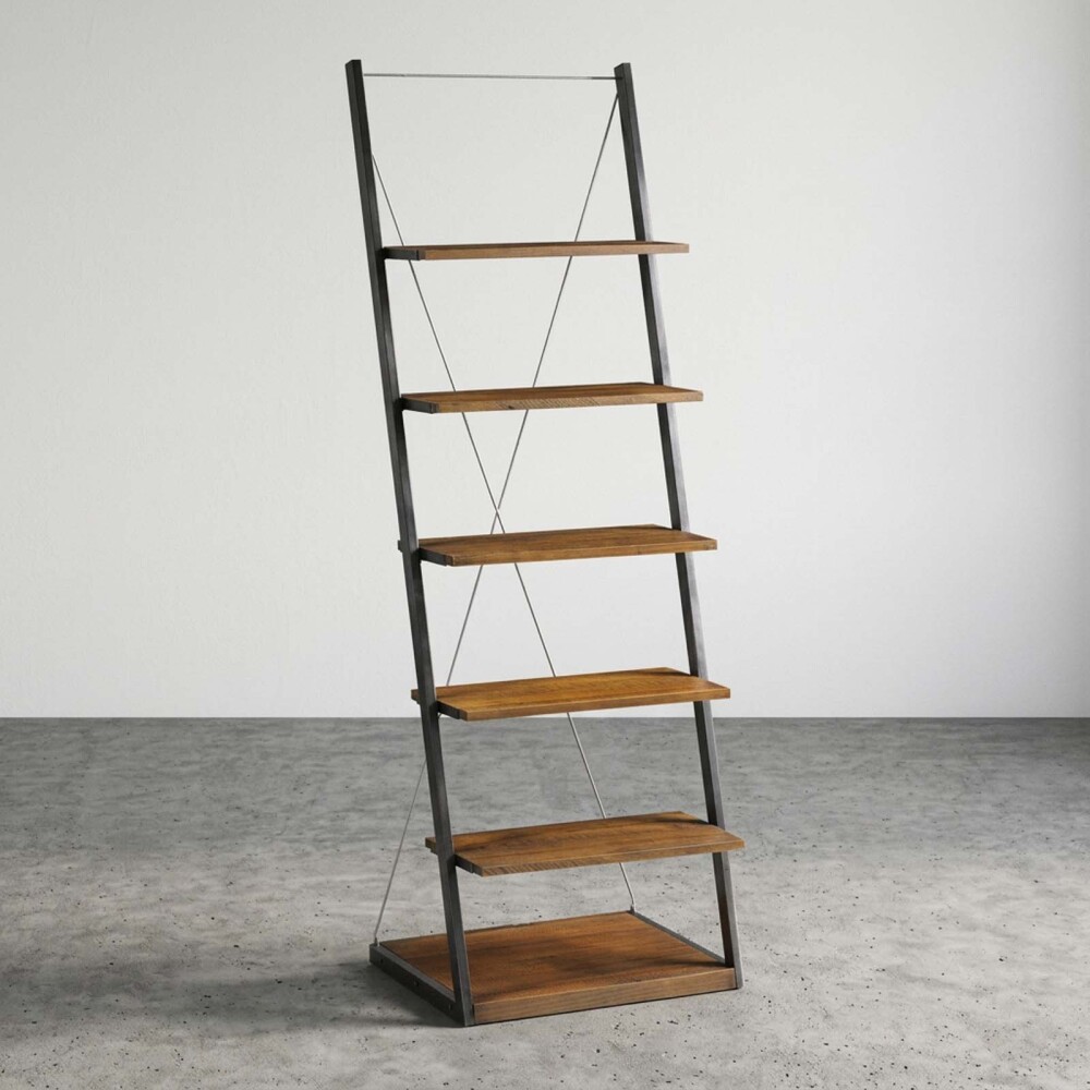 ESTANTERIA MARRÓN MADERA Y METAL YORK