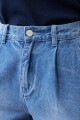 Pantalón de jean con pinzas jean medio