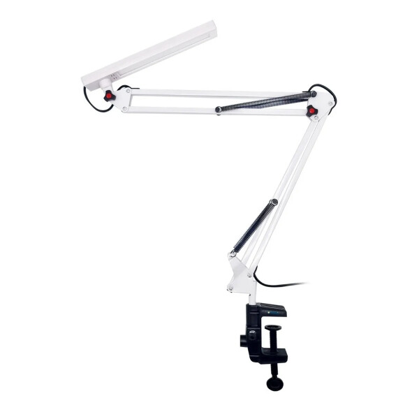 Lampara Portátil Escritorio Articulada Led Morsa Arquitecto Variante Color Blanco