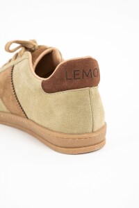 Zapatilla Gamuza Combinada Pistacho