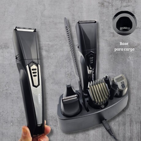 Corta Pelo Barba Recargable Combo 8 en 1 KEMEI KM-640 Negro