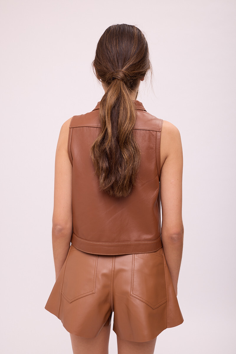 TOP JAPONA COURO Camel