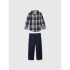 LS POPLIN PANT SET FA24 NAVY UNIFORM