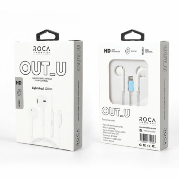 AURICULAR MANOS LIBRES ROCA 3.5MM 120CM AURICULAR MANOS LIBRES ROCA 3.5MM 120CM