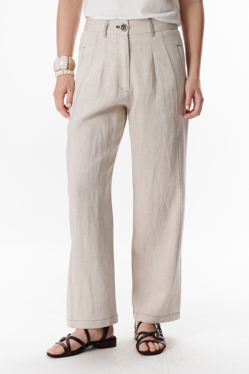 PANTALON LINO SOHO BEIGE