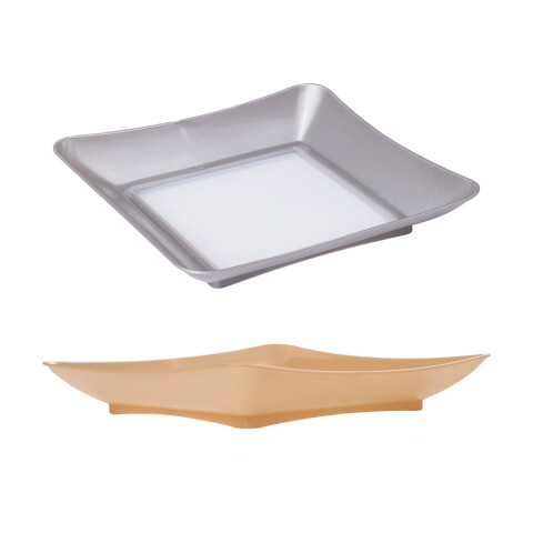 Plato de Postre Plástico Neón 300 ml Diseños Surtidos U