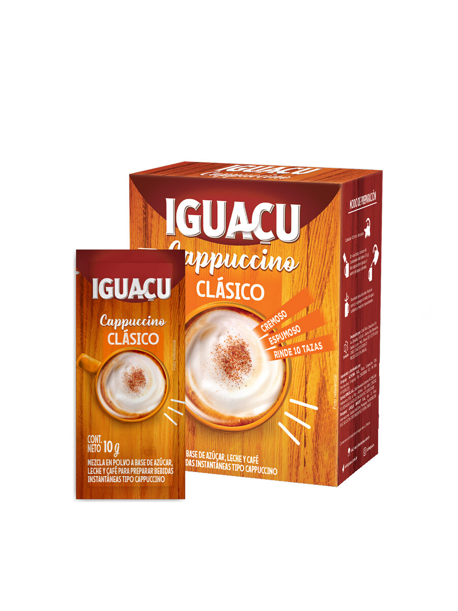 Café Iguaçu Cappuccino Clásico 10 grs x10 Unidades 100 grs Café Iguaçu Cappuccino Clásico 10 grs x10 Unidades 100 grs