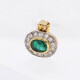 Colgante En Oro 18K, Brillantes Y Esmeraldas Colgante En Oro 18K, Brillantes Y Esmeraldas