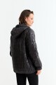 Campera puffer básica con capucha NEGRO