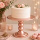 Soporte de Torta 32 cm x22cm Rosa Oro