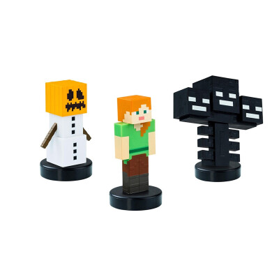 Minecraft Sellos Pack 3 figuras Golem de Nieve