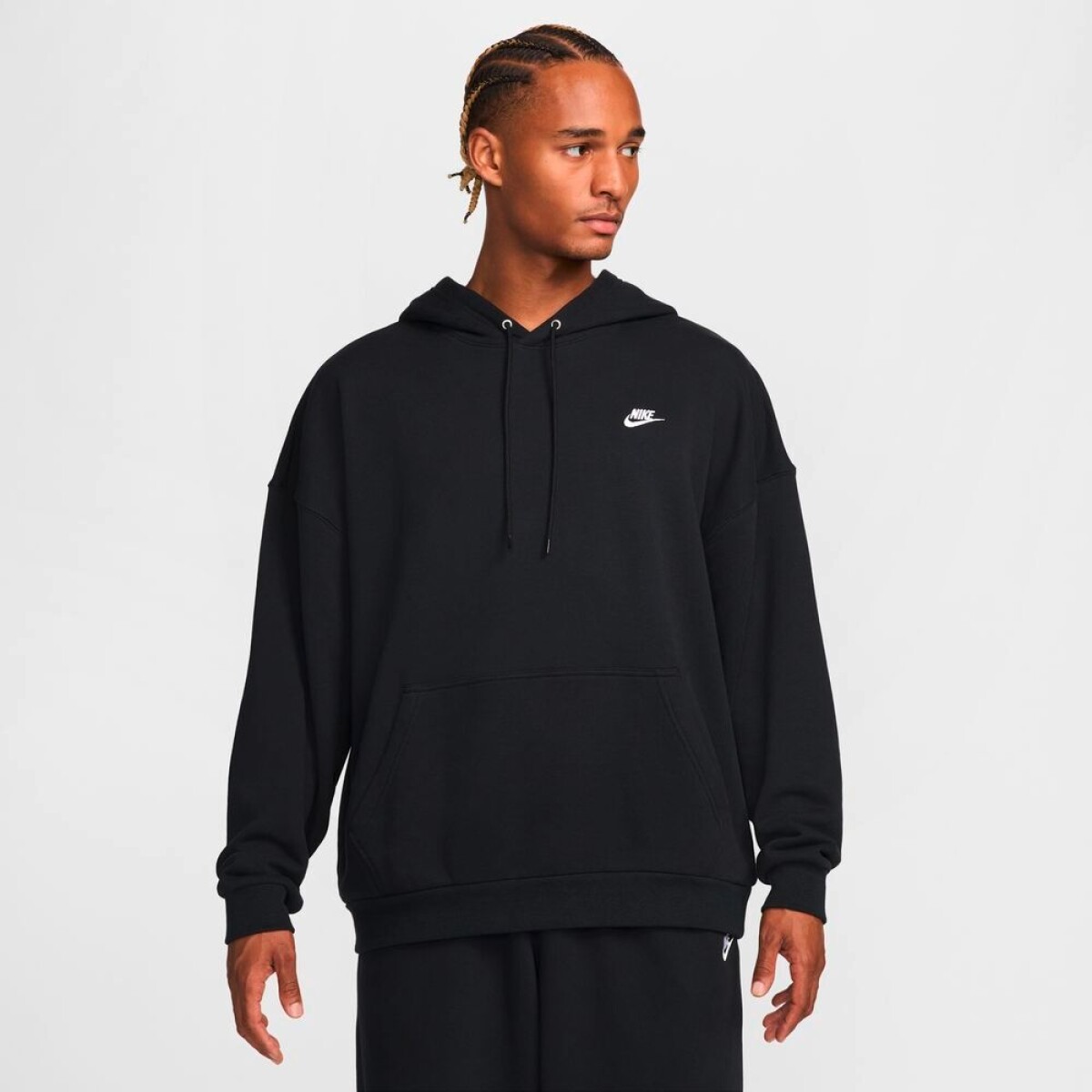 Abrigo Nike Club Fleece Hoodie de Hombre - Negro 