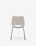 Silla Zahara beige y patas de acero con acabado negro Silla Zahara beige y patas de acero con acabado negro
