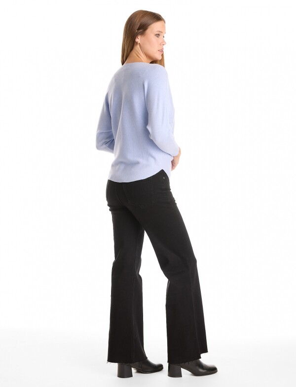 Buzo Dolman Ribs CELESTE