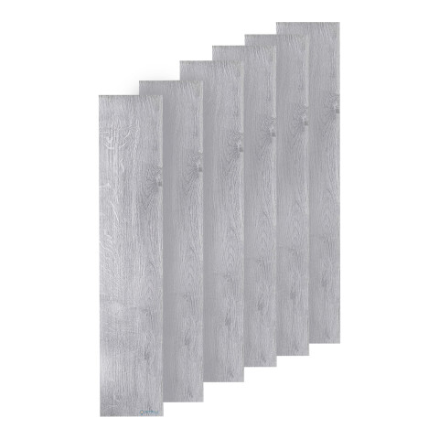 Piso Diseño Simil Madera Vinilico X20 M2 Tablillas Adhesivo Variante Color Gris