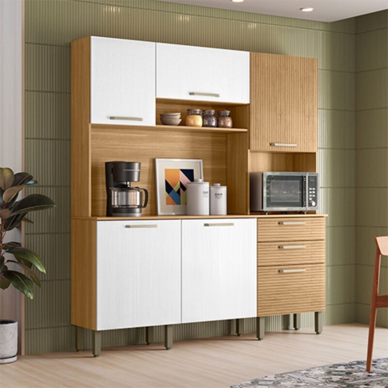 Kit Cocina Ferrara Plus Freijó / Supremo / CP Ripado Freijó Kit Cocina Ferrara Plus Freijó / Supremo / CP Ripado Freijó