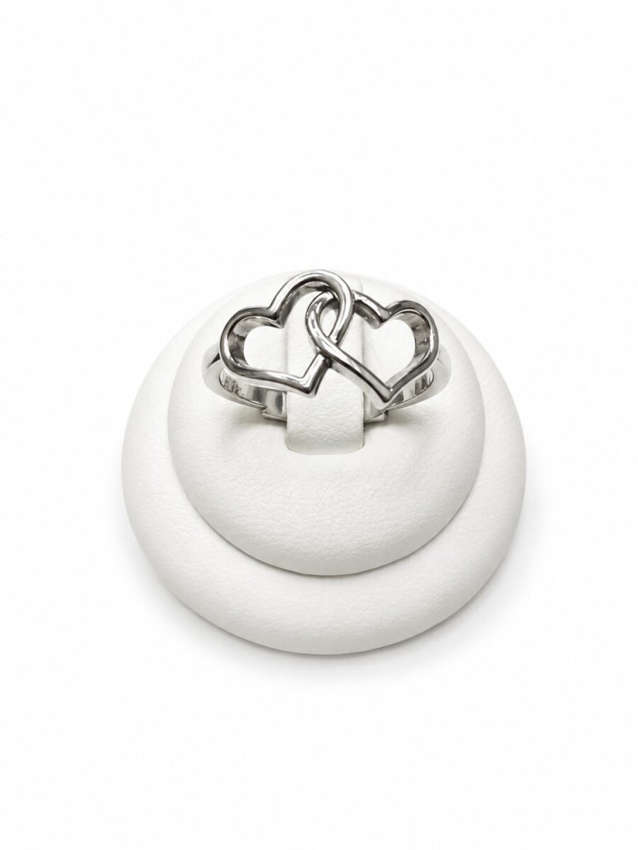 Anillo doble corazon entrelazado 